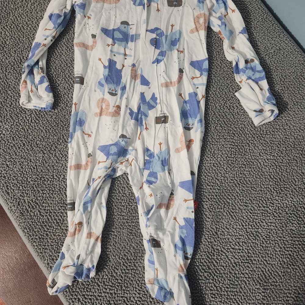 Magnetic Me Blue and Cream Kids Footie